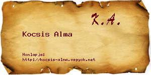 Kocsis Alma névjegykártya